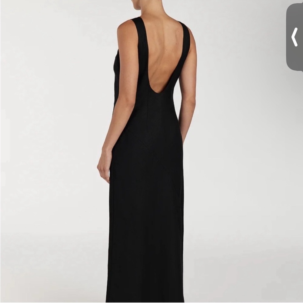 DISSH Cream Sheath Maxi Dress Sleeveless Scoop Neck - Picture 6 of 8